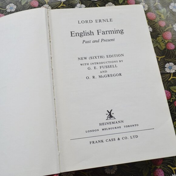 BOOK English Farming Past and Present by Lord Ernle - Picture 3 of 7